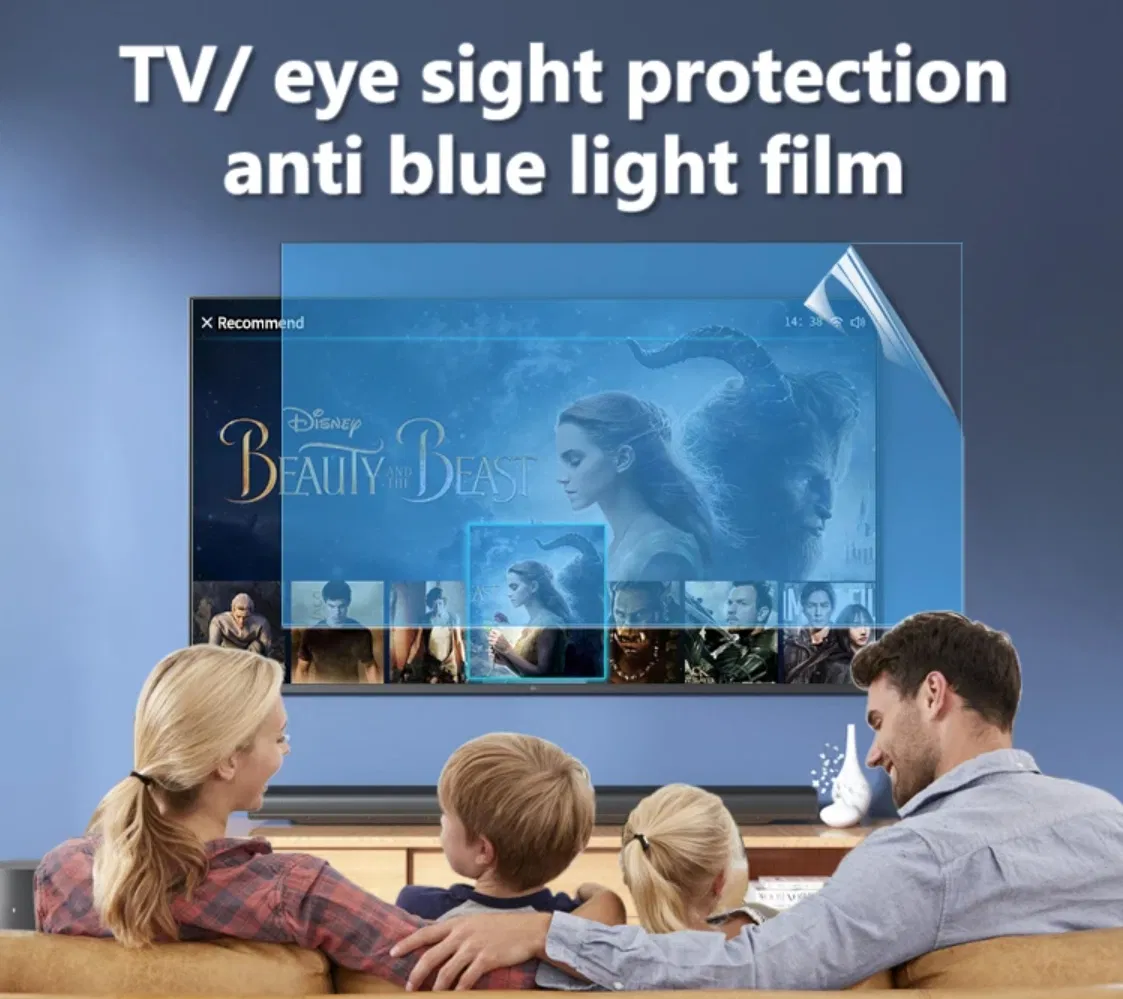Anti-Blue Light Eye Protection Reduce Eye Fatigue and Eye Strain 32-75 Inches TV Screen Protector