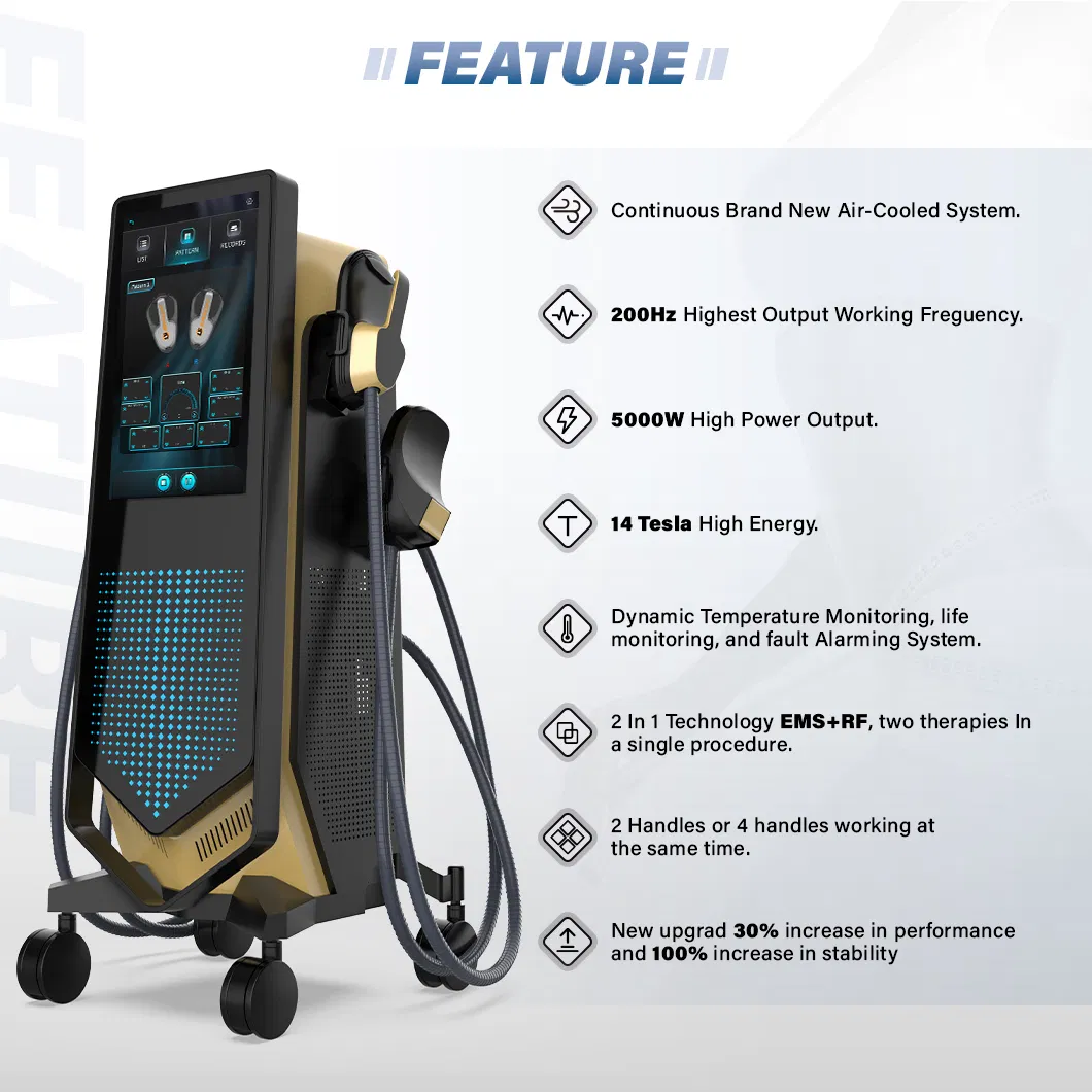 Professional 14 Tesla 5000W Power EMS Pelvic Floor Muscle Repair and Slimming Machine Price