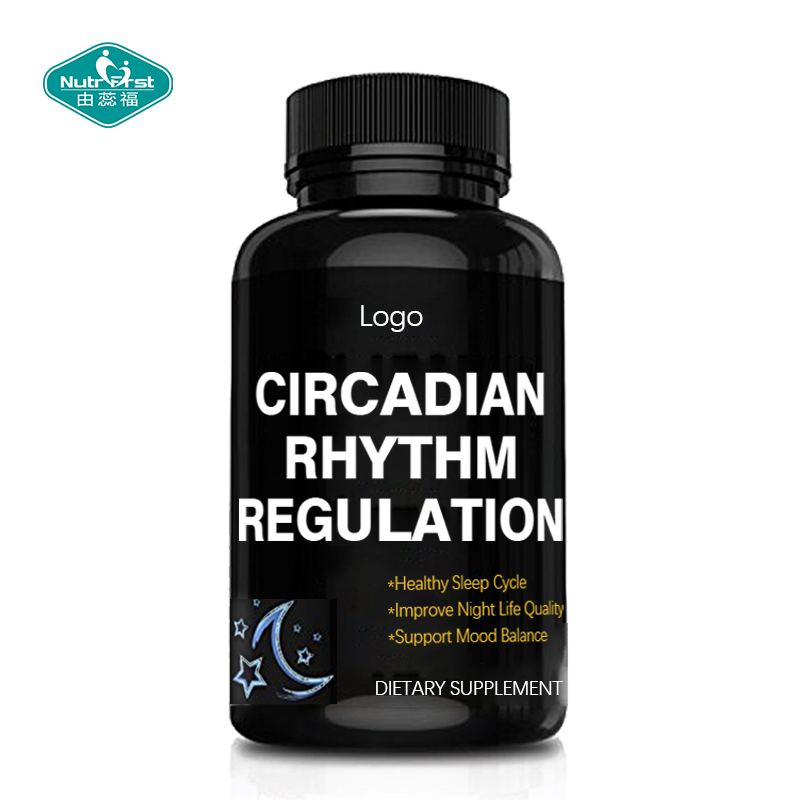 Nutrifirst Circadian Rhythm Pill Supplement Calcium Tryptophan Valerian Capsule for Better Sleep