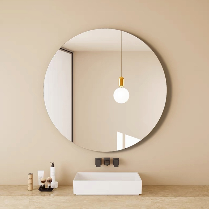 Biometric Runway-Shaped Bathroom Mirror with Circadian Rhythm Lighting