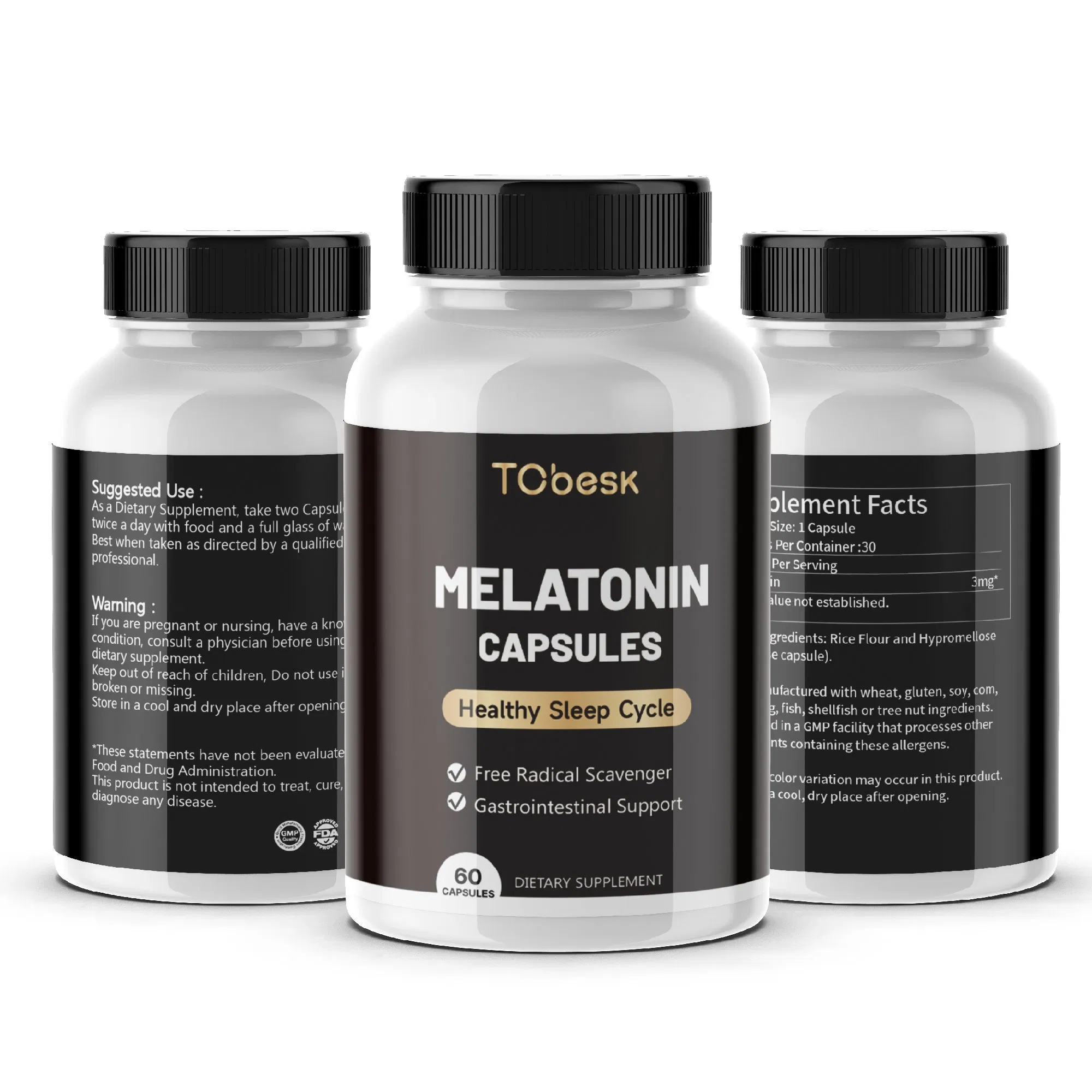 Tcbesk Melatonin Capsules Softgels Reduce Sleep Onset Time Improve Sleep Quality Regulate Circadian Rhythm