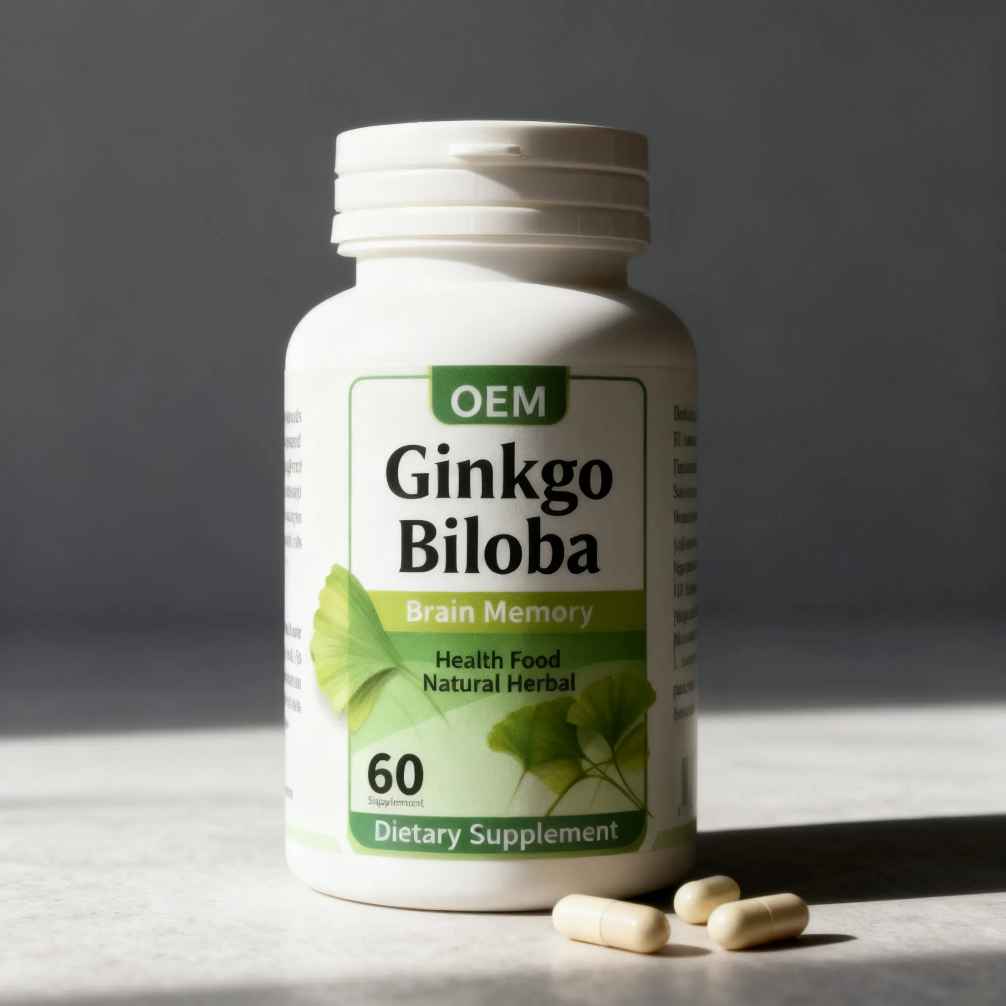 Ginkgo Biloba Extract Capsules OEM/Private Label Manufacturer Memory &amp; Brain Focus Support