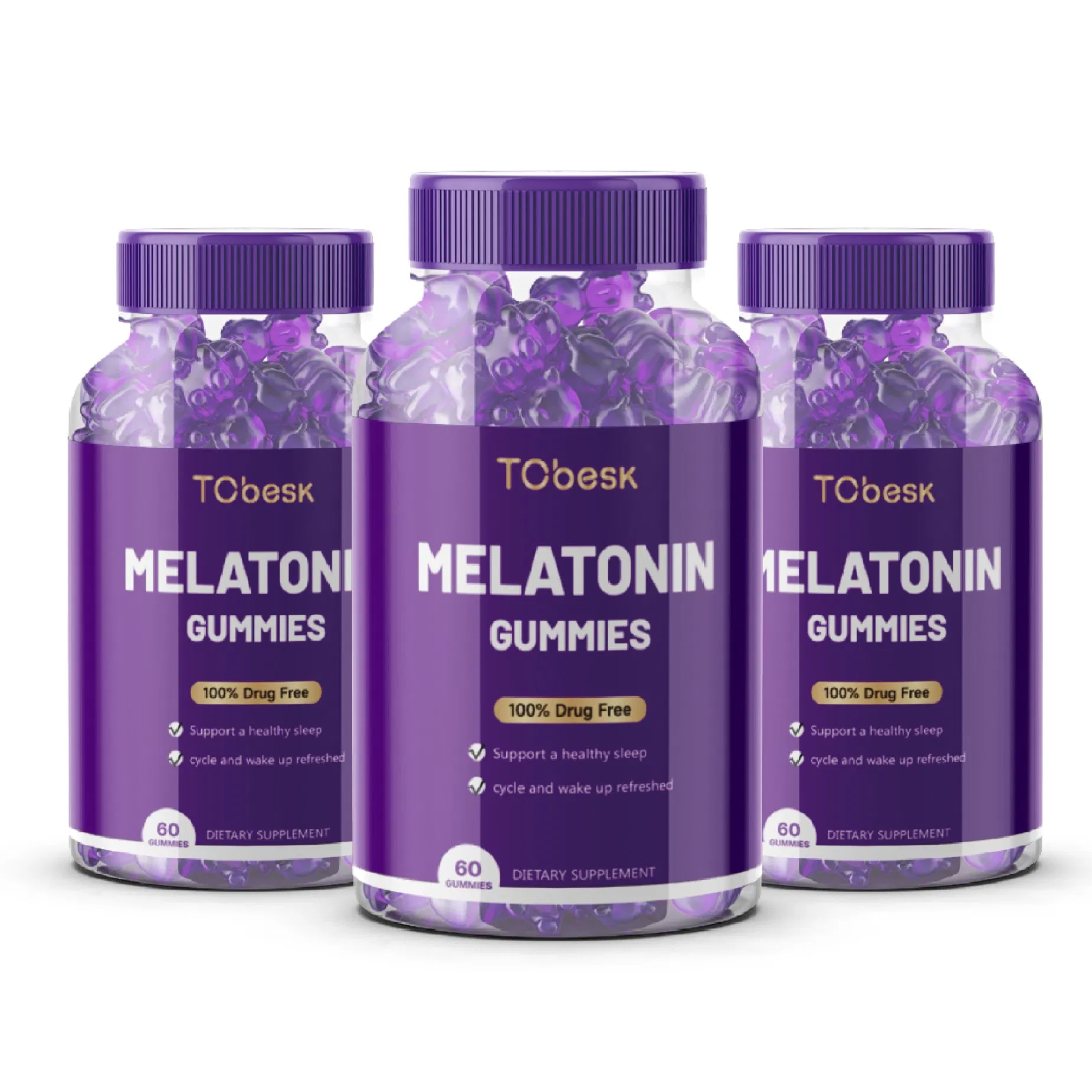 Melatonin Gummies Bedtime Dietary Supplement Deep Restful Sleep Reduce Sleep Onset Time Improve Sleep Quality Regulate Circadian Rhythm