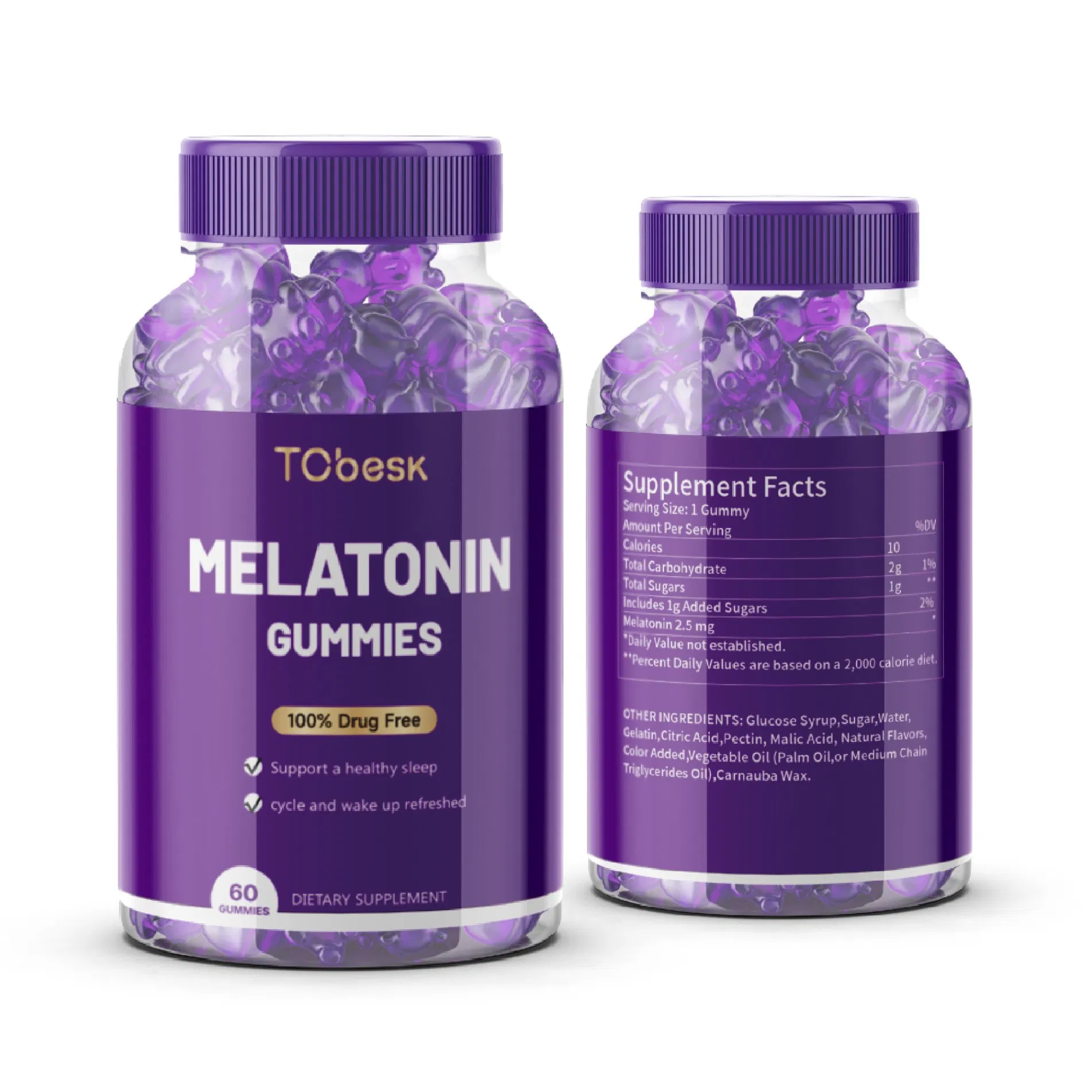 Melatonin Gummies Bedtime Dietary Supplement Deep Restful Sleep Reduce Sleep Onset Time Improve Sleep Quality Regulate Circadian Rhythm