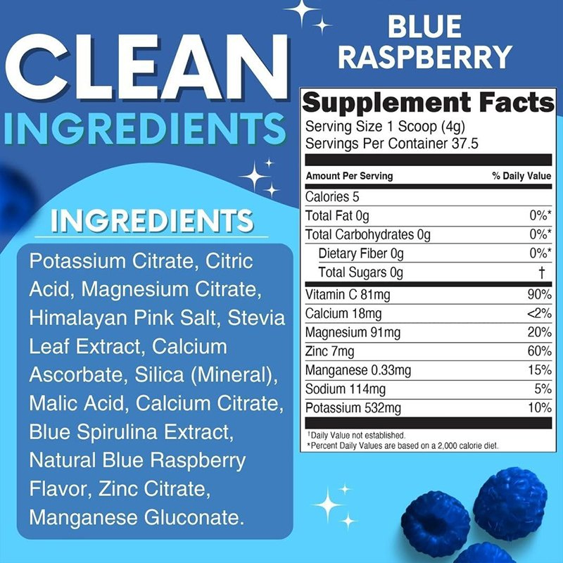 Private Label Electrolytes Powder Providing Energy Support Muscle Function