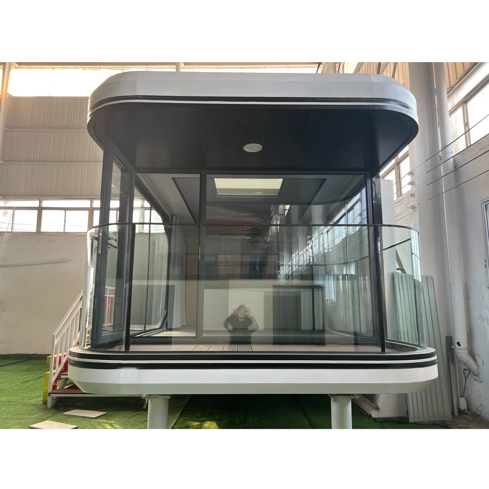 Smart Space Capsule Office Pod with Biometric Security &amp; Voice-Activated Controls