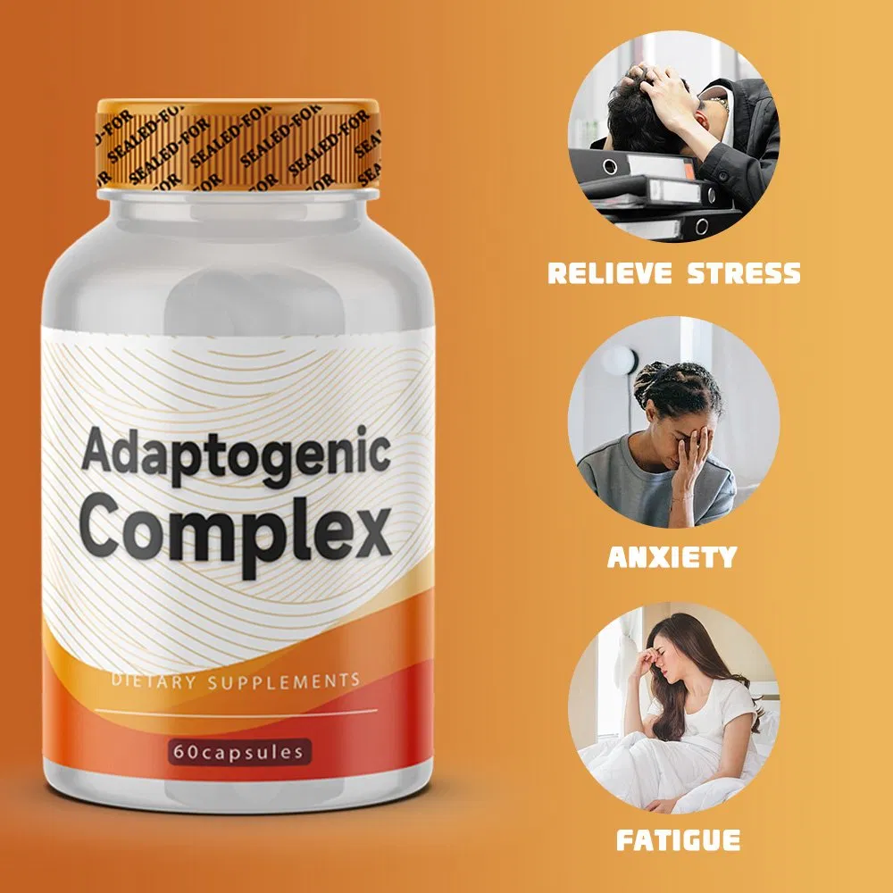 Dietary Supplement Relax Body and Mind Natural Adaptogenic Complex Capsules