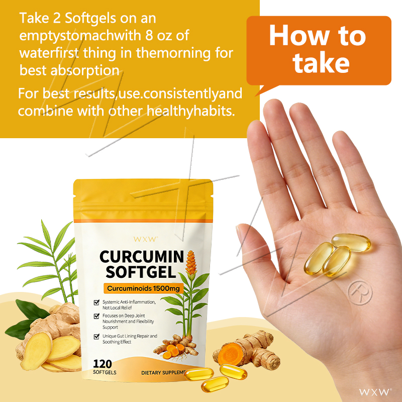 Unique Gut Lining Repair Curcumin Softgel with Flexibility Support