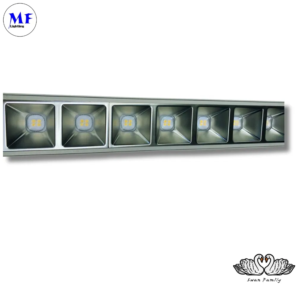 Factory Price 130lm/W CRI98 Ugr<19 Dali Circadian Rhythm Custom Shapes PIR Dimmable Office Slim Track Linear Light for Education Retail