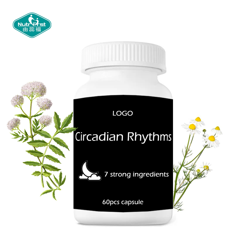 OEM Dietary Supplement Natural Circadian Rhythms Support Valerian GABA Tryptophan Melatonin Capsule