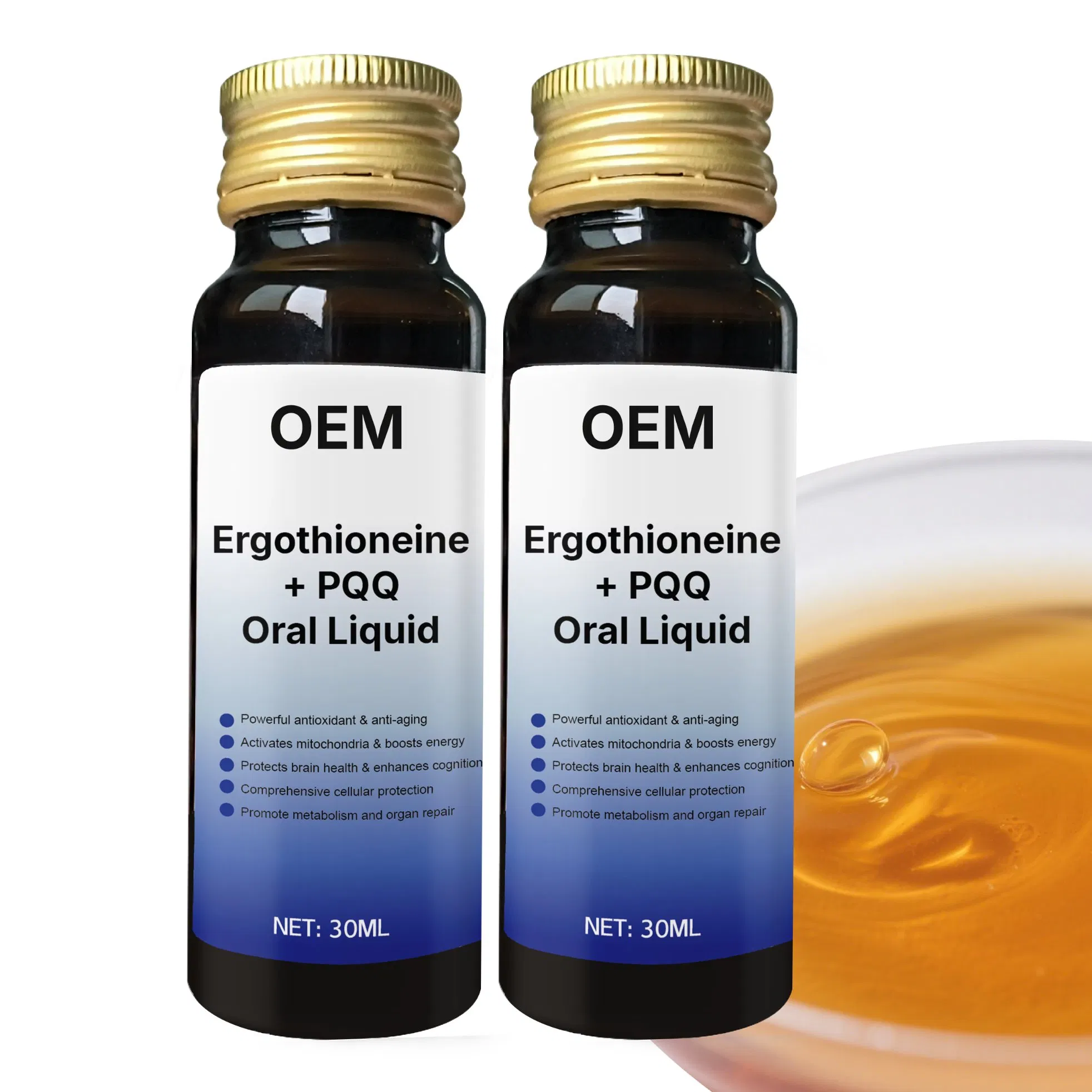 Private Label Immune Boosting Premium Ergothioneine PQQ Oral Liquid