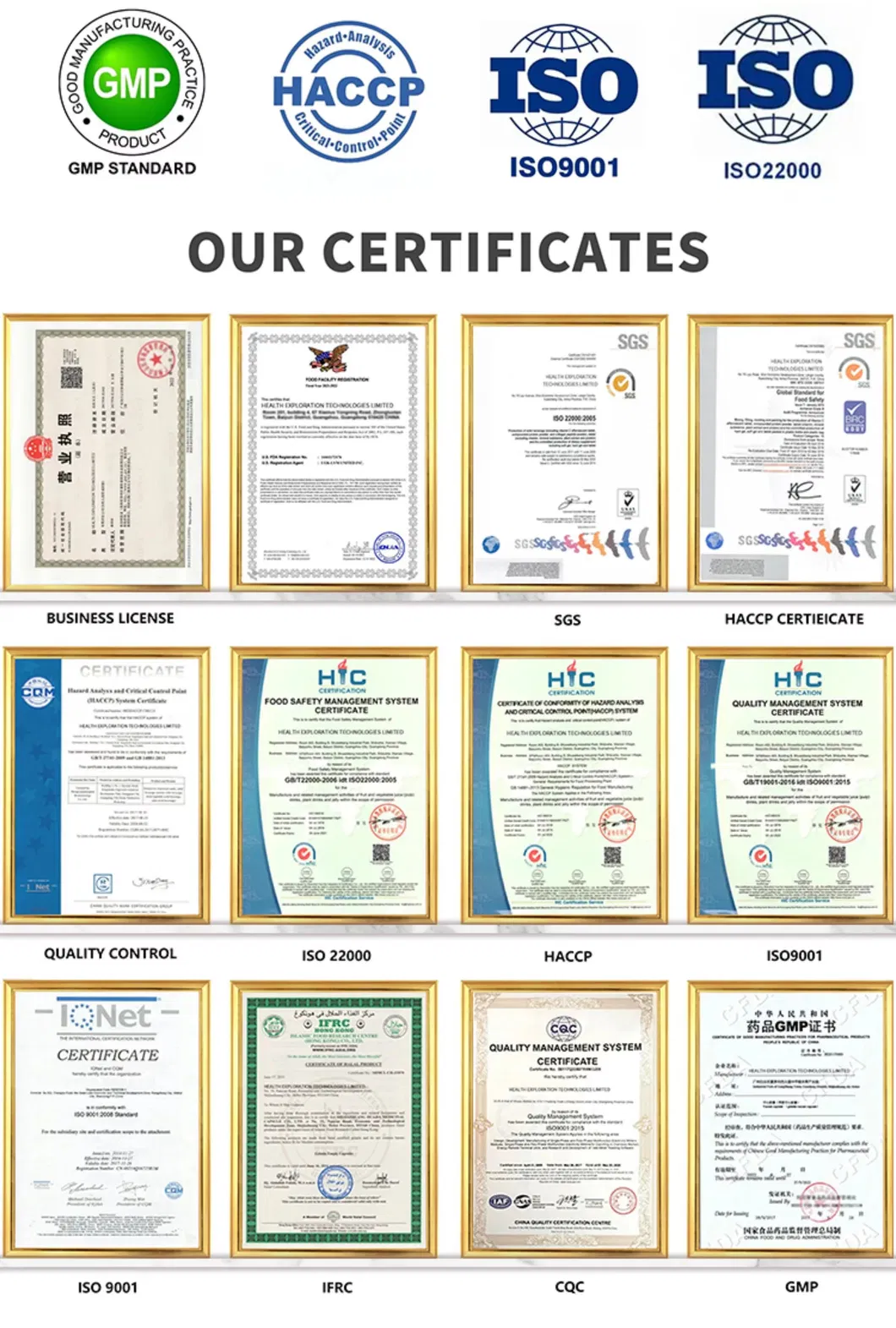 Certifications