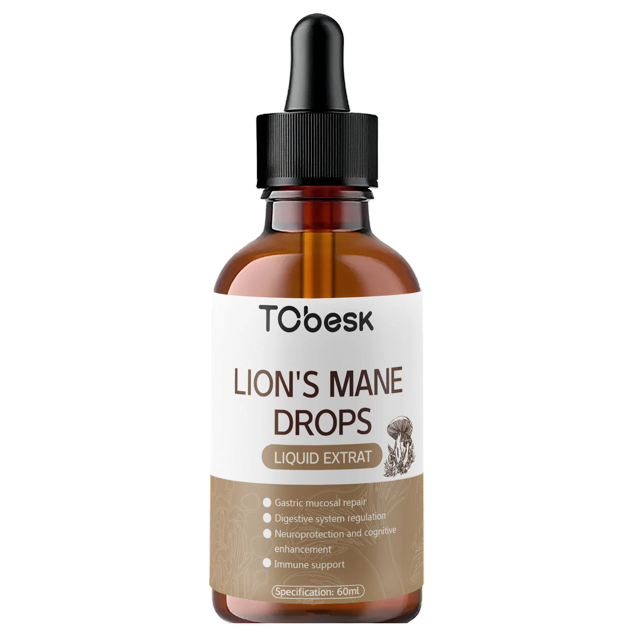 Lion's Mane Drops Gastric Mucosal Repair Digestive System Regulation Neuroprotection and Cognitive Enhancement Immune Support