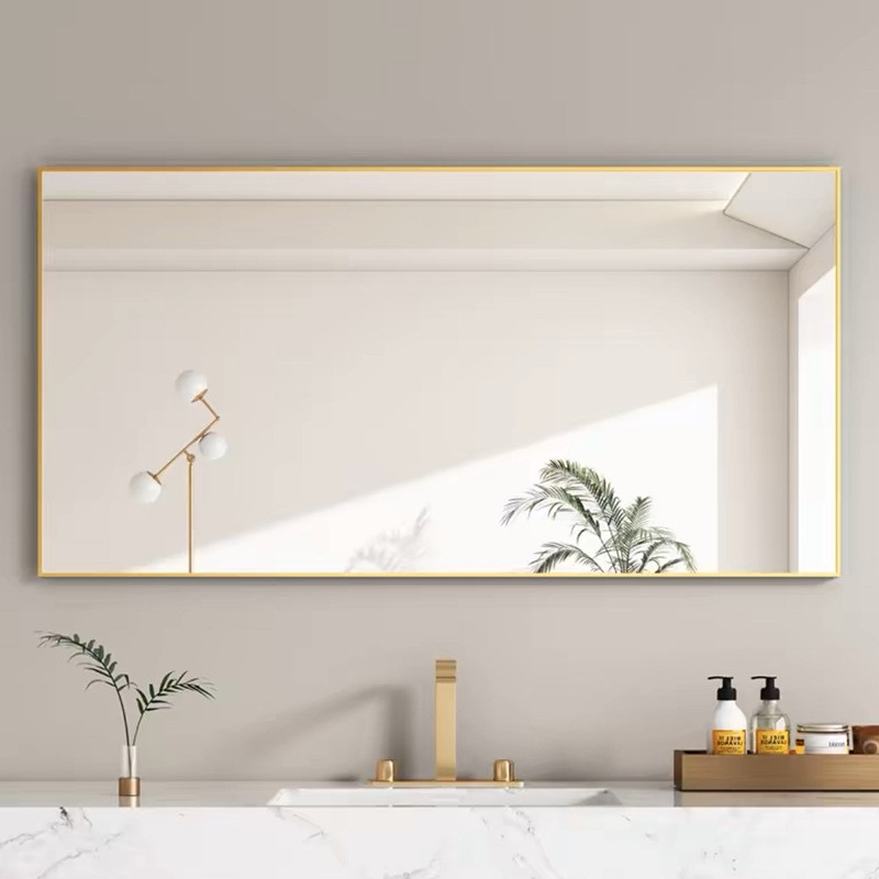 Biometric Recognition Square Bathroom Mirror with Circadian Rhythm Lighting