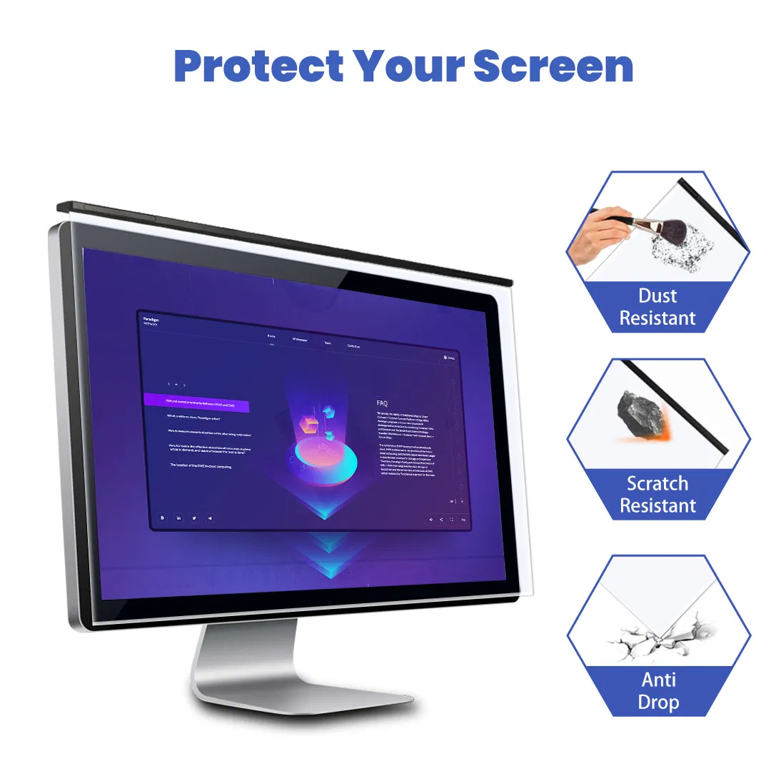 Anti-Bluelight Screen Protector Detachable Hanging Bluelight Filter Anti-Glare Protect Eyes Bluelight Blocking