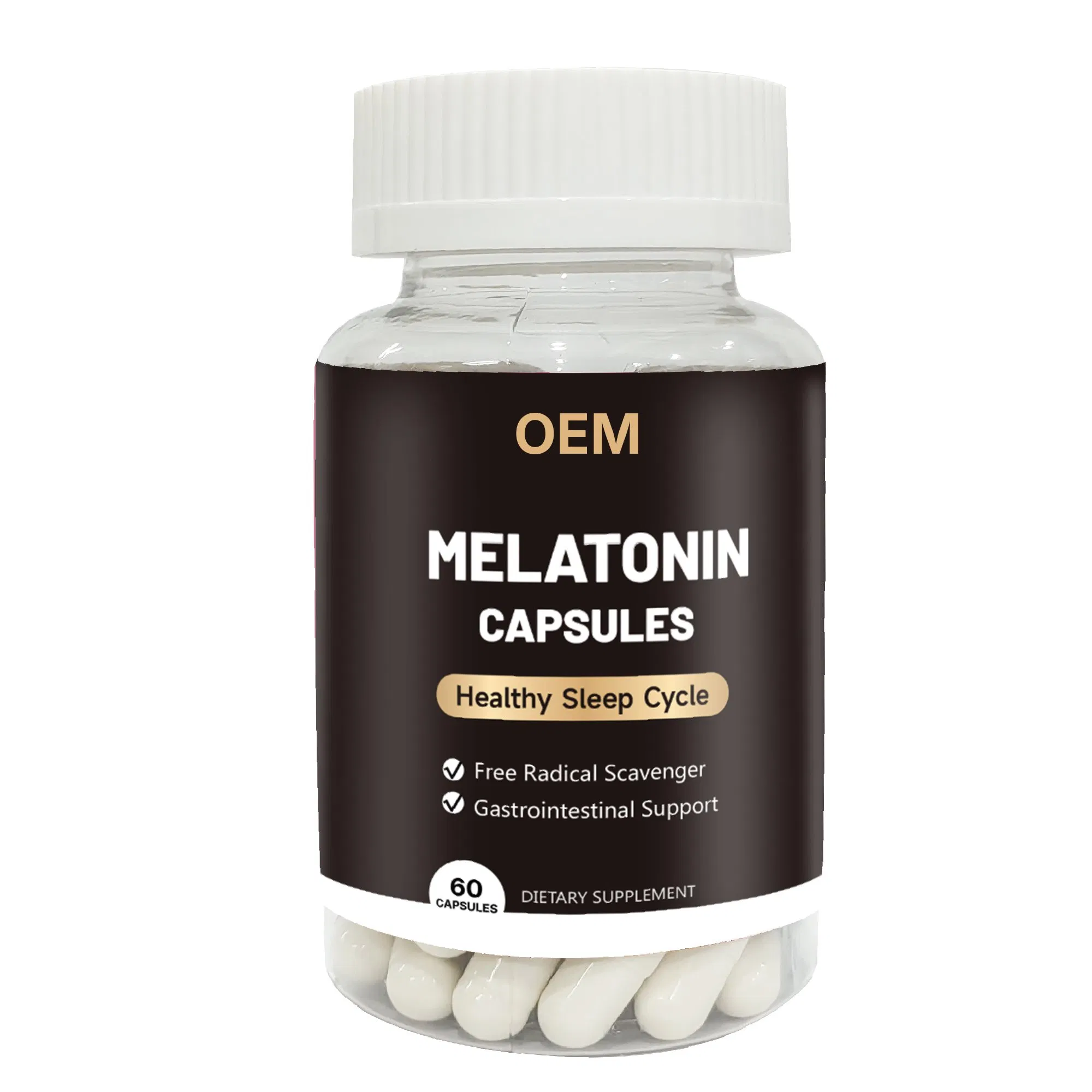 OEM Melatonin Capsules Gummies Reduce Sleep Onset Time Improve Sleep Quality Regulate Circadian Rhythm