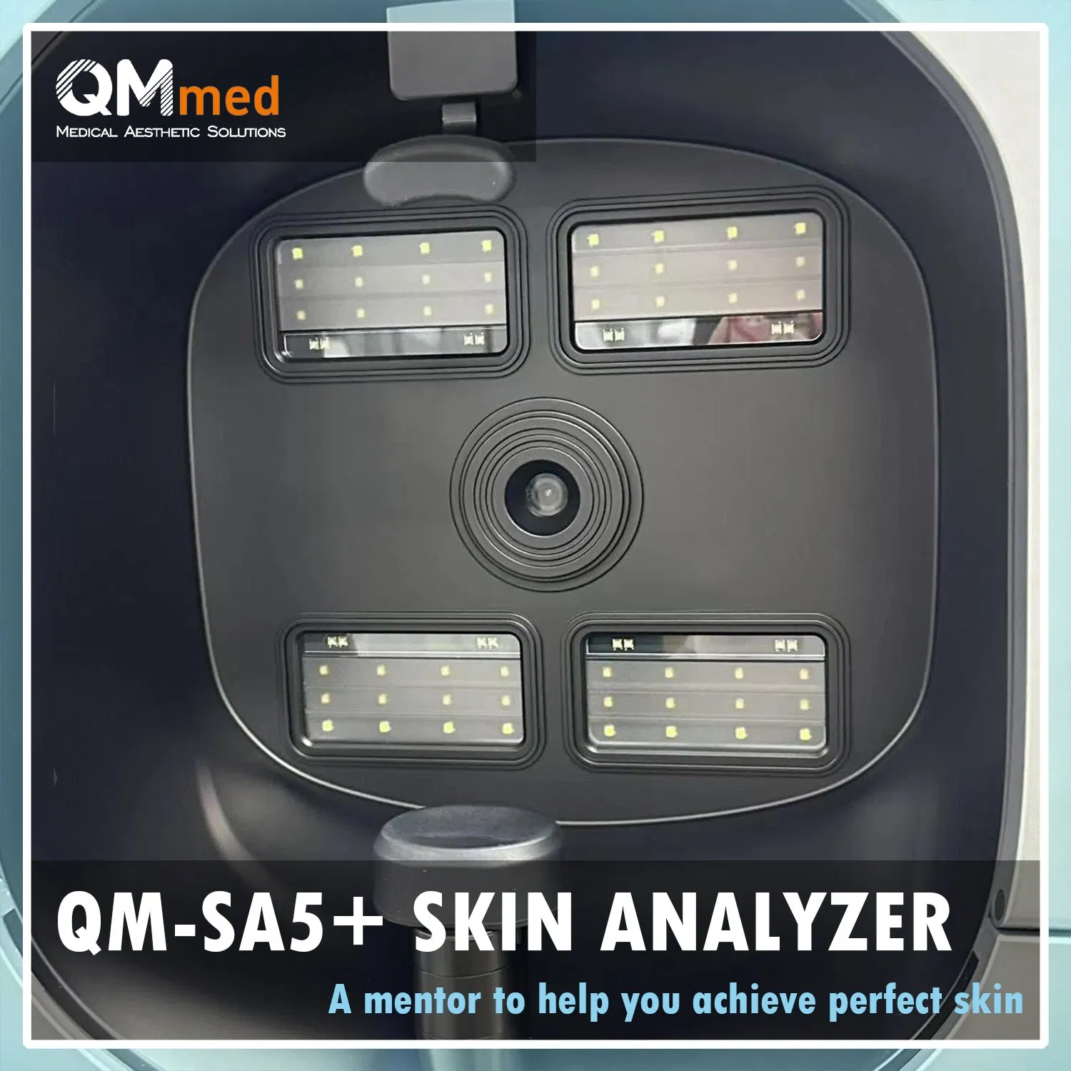 Qm-SA5+ Ai Skin Image Analyzer 3D Magic Mirror UV Comprehensive Skin Condition Assessment Microbiome Detection Salon Device