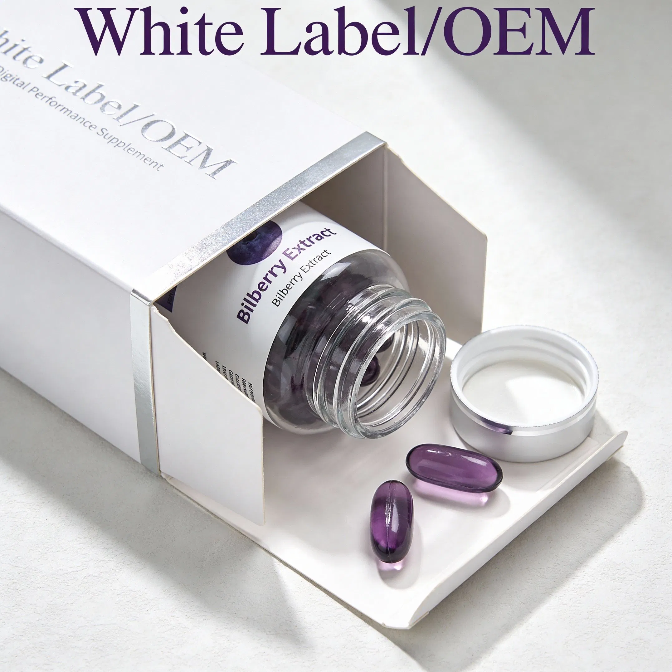 Digital Performance Supplement: High-Potency Bilberry Extract for Reduced Eye Strain and Enhanced Concentration in Gamers 120 Softgels White Label/OEM