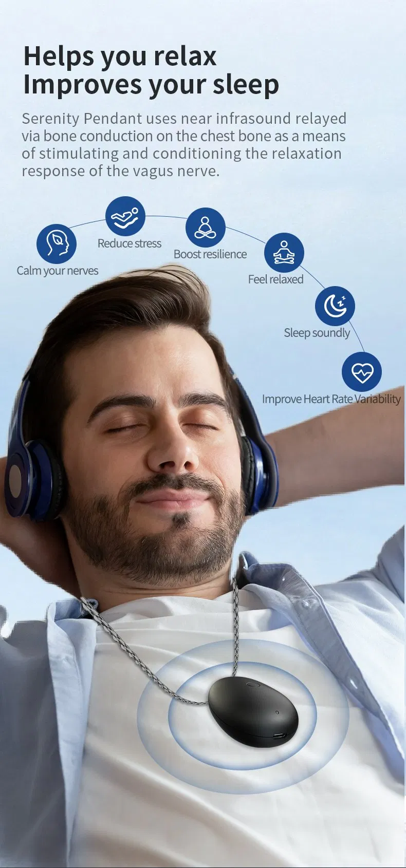 Anti-Anxiety Mindfulness Meditation Pendant for Stress Relief