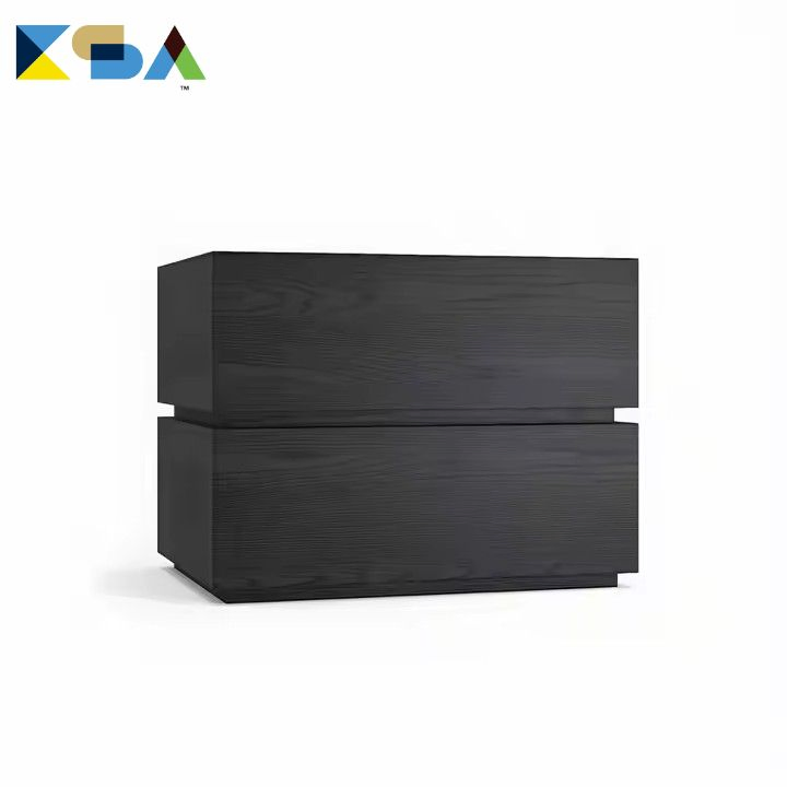 Acacia Wood Bedside Two-Drawer Cabinet: Natural Beauty and Functional Design - Enhance Your Bedroom with Timeless Elegance