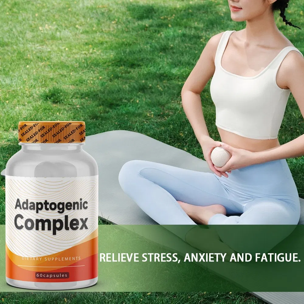 Dietary Supplement Relax Body and Mind Natural Adaptogenic Complex Capsules