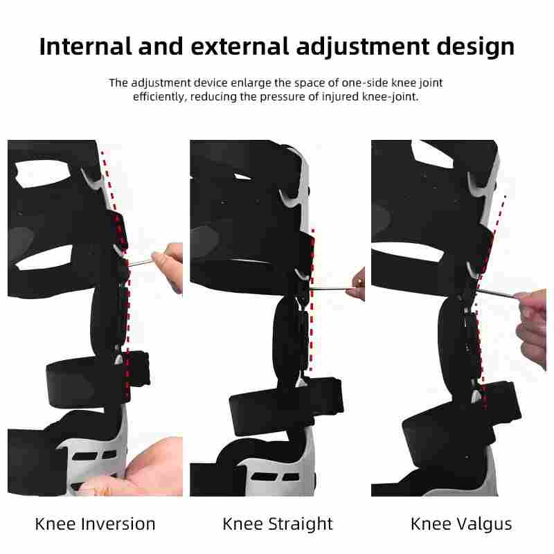 Hot Sale Orthosis Leg Knee Brace Adjustable Stabilizer Knee Brace for Pain Relief Immobilizer Knee Braces Support