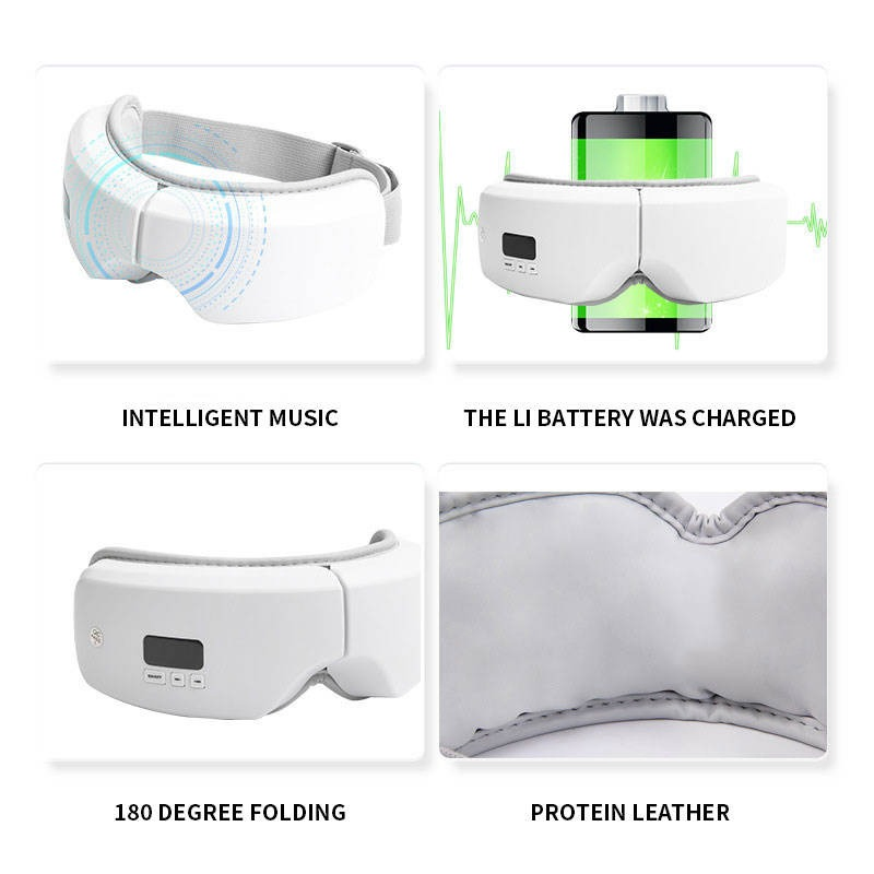 Relieves Eye Strain Air Pressure Vibration Eye Relief Heat Compress Mini Care Music Digital Eye Massager
