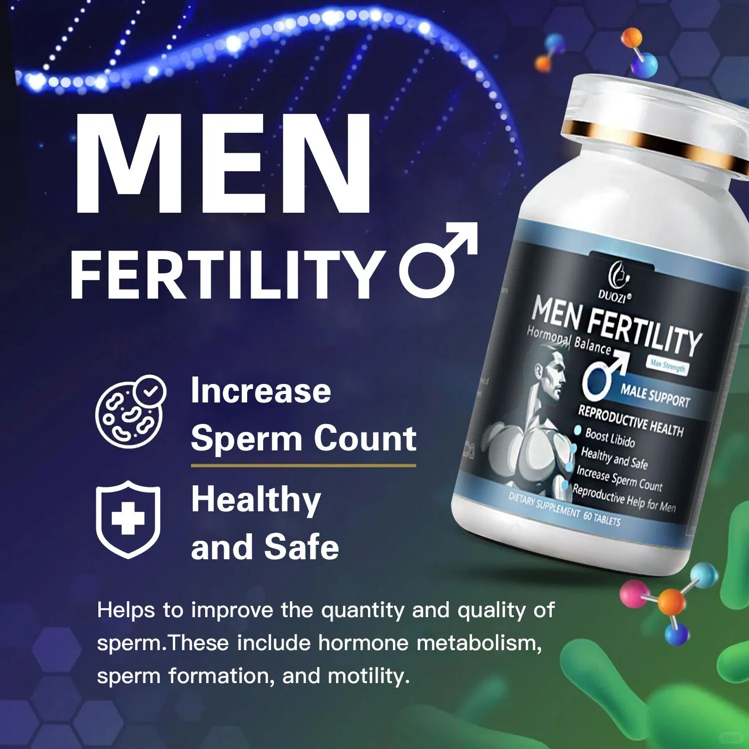 High Quality Men's Fertility Tablets Maximum Strength Hormonal Balance