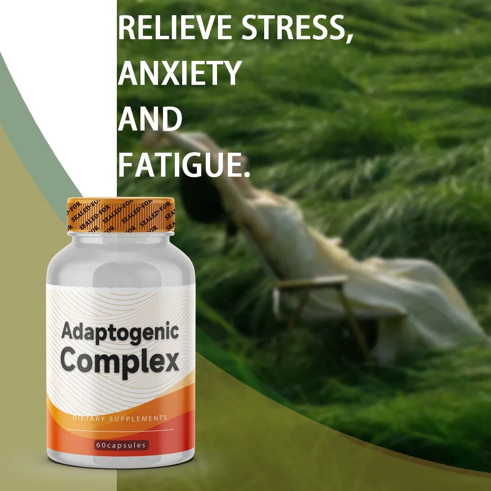 Dietary Supplement Relax Body and Mind Natural Adaptogenic Complex Capsules