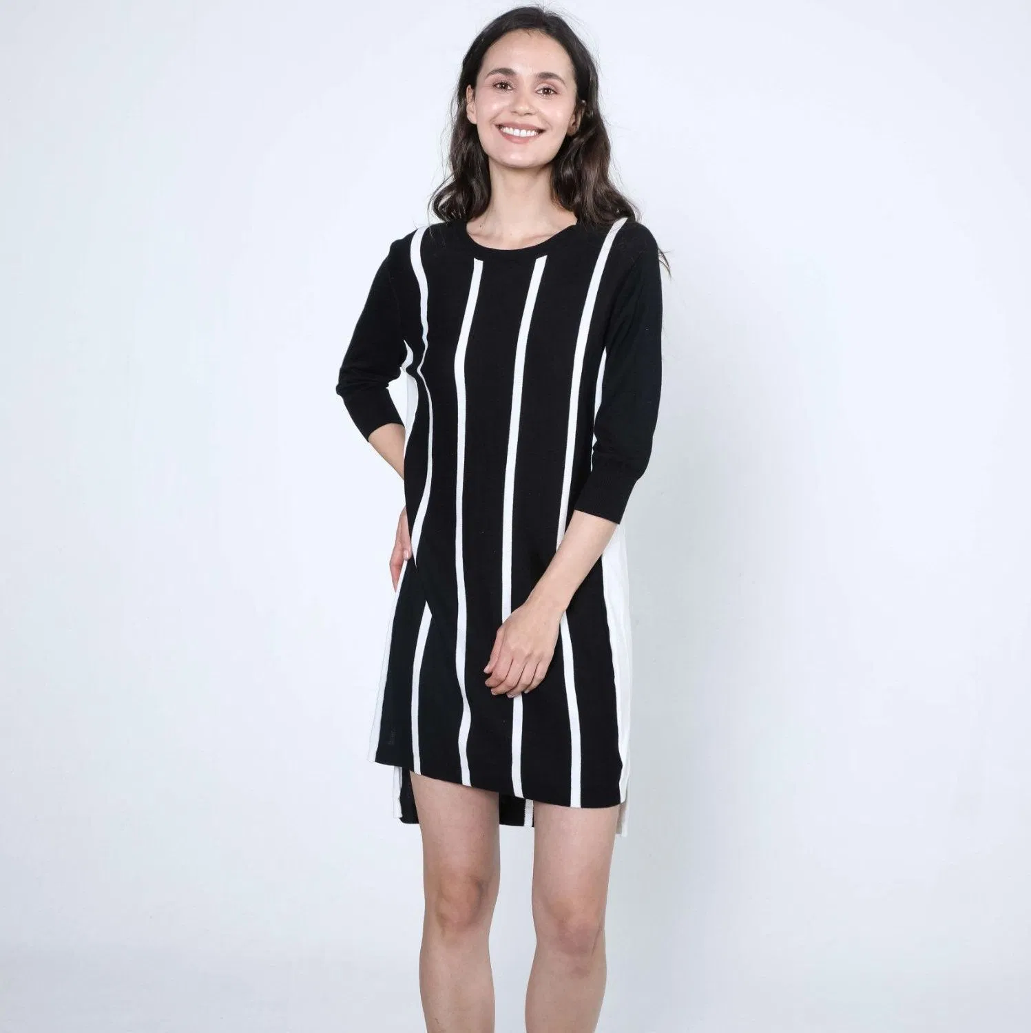 Ladies Fashion 100% Fine Supima Cotton Sweater Dress