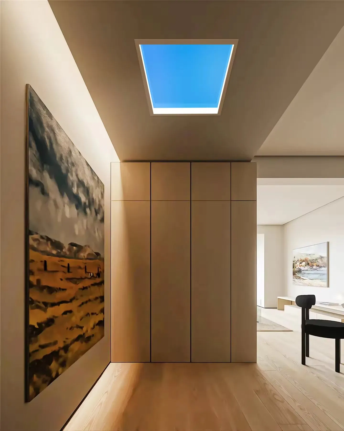 LED Square Panel Light Circadian Rhythm Blue Sky Natural Sunlight Artificial Skylight