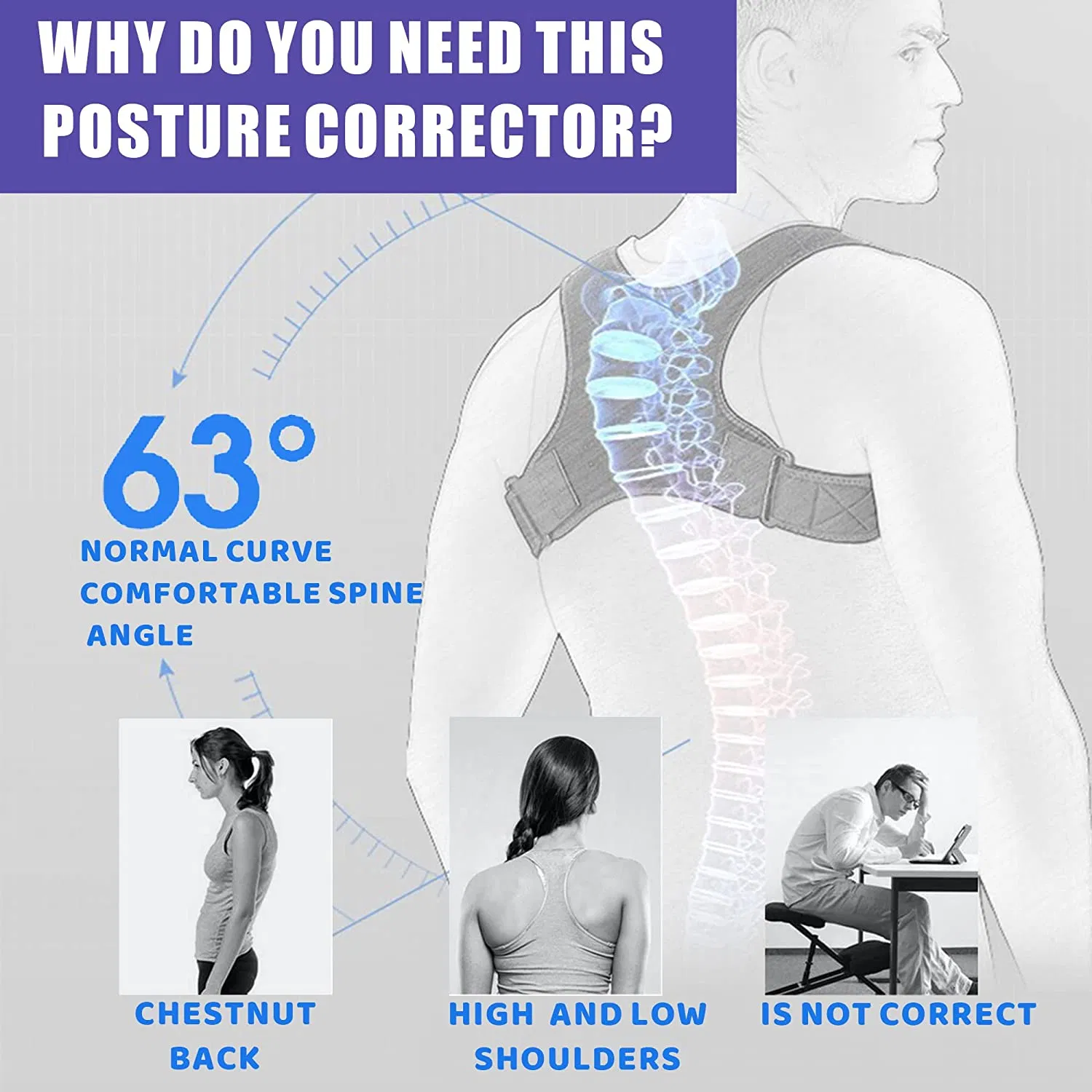 Shoulder Stabilizer Posture Trainer Intelligent Brace Corrector