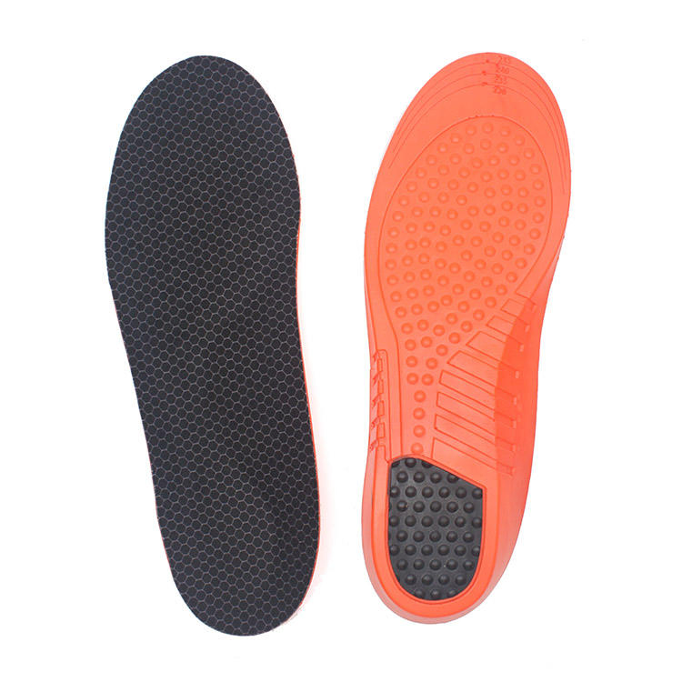 Customized Sports Shoes Shock Absorption Massage PU Foam Plantar Fasciitis Insoles