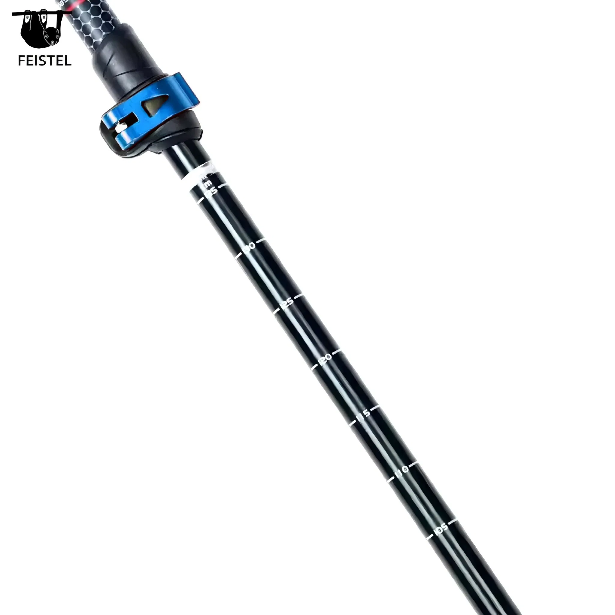 High Quality Anti Shock EVA Telescopic Fiber Aluminum PP Handle Extendable Carbon Trekking Pole