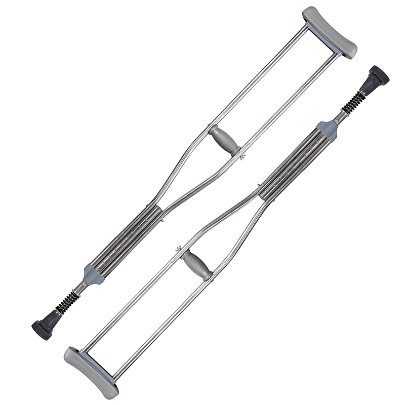 Lightweight Thickened Non-Slip Stainless Steel Underarm Medical Adjustable Underarm Crutch with Comfortable Pad