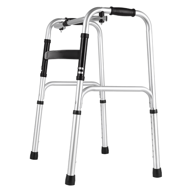 Dl-7011 Rehabilitation Training Walking Mobility Frame 4 Leg Folding Medical Walker