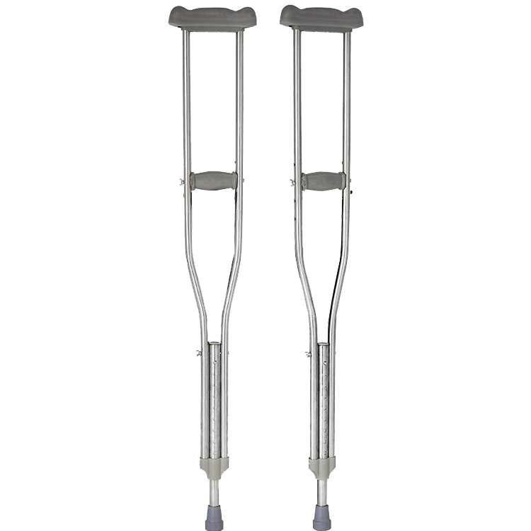 Medical Thickened Lightweight Aluminum Alloy 9 Gear Height Adjustable Armpit Crutches