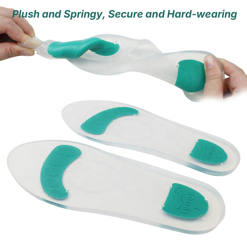 Full Pad Heel Anti-Pain Plantar Fasciitis Sports Shock Absorption Soft Silicone Insole