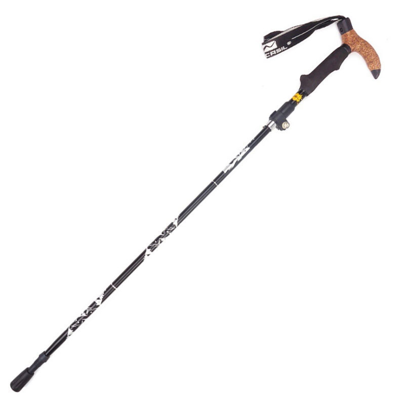 High Quality fashion 5-Section Folding Aluminum Alloy Telescopic Hiking Pole