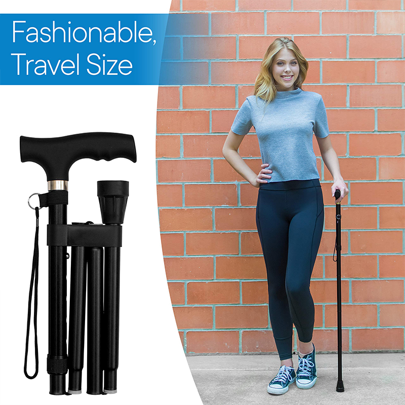 Feistel Folding Cane - Foldable Walking Cane with Adjustable Height - Collapsible and Lightweight