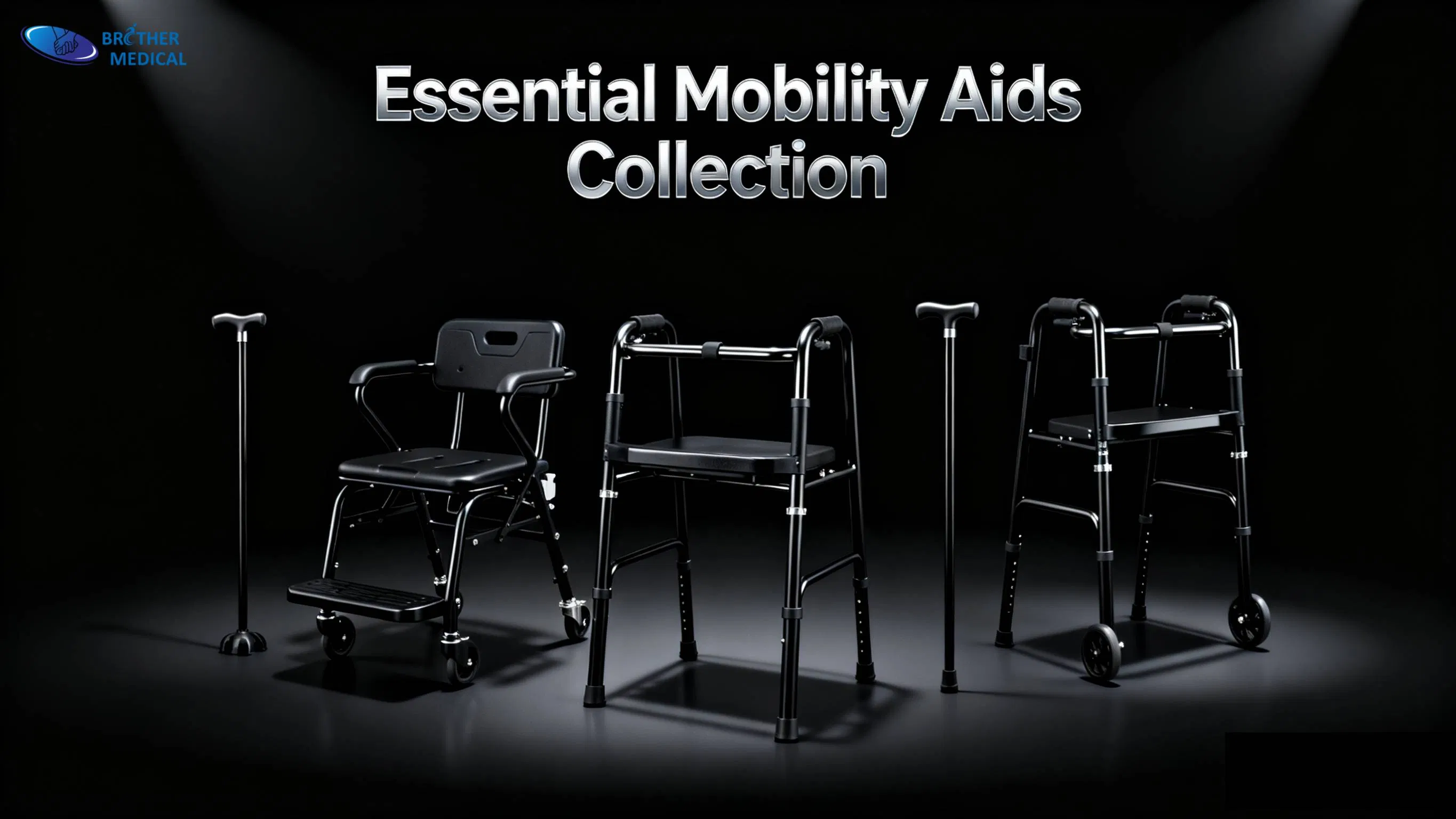 Seniors' Favorite: Heavy Duty 8-Inch Wheel Rollator Walker