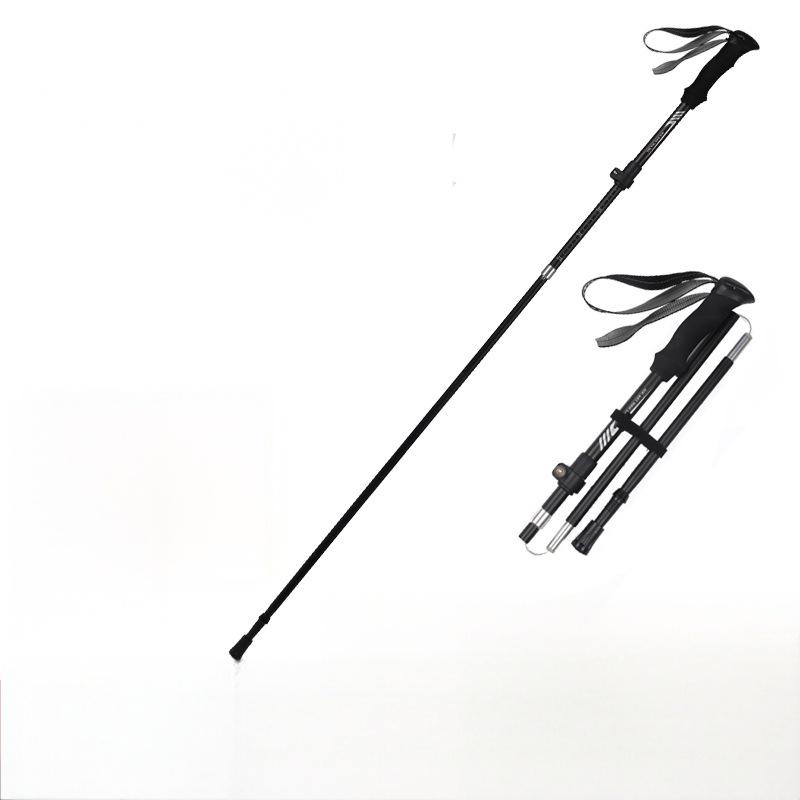 Outdoor Hiking Stick Folding Trekking Pole Mountain Climbing Cane Walking Staff
