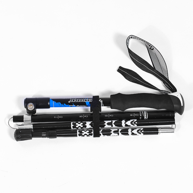 Hot Sale Adjustable Aluminum Folding Walking Sticks Foldable Trekking Hiking Poles Collapsible