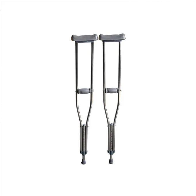 Medical Comfortable Adjustable Underarm Crutches Axillary Crutches Walking Stick Portable Armpit Crutches