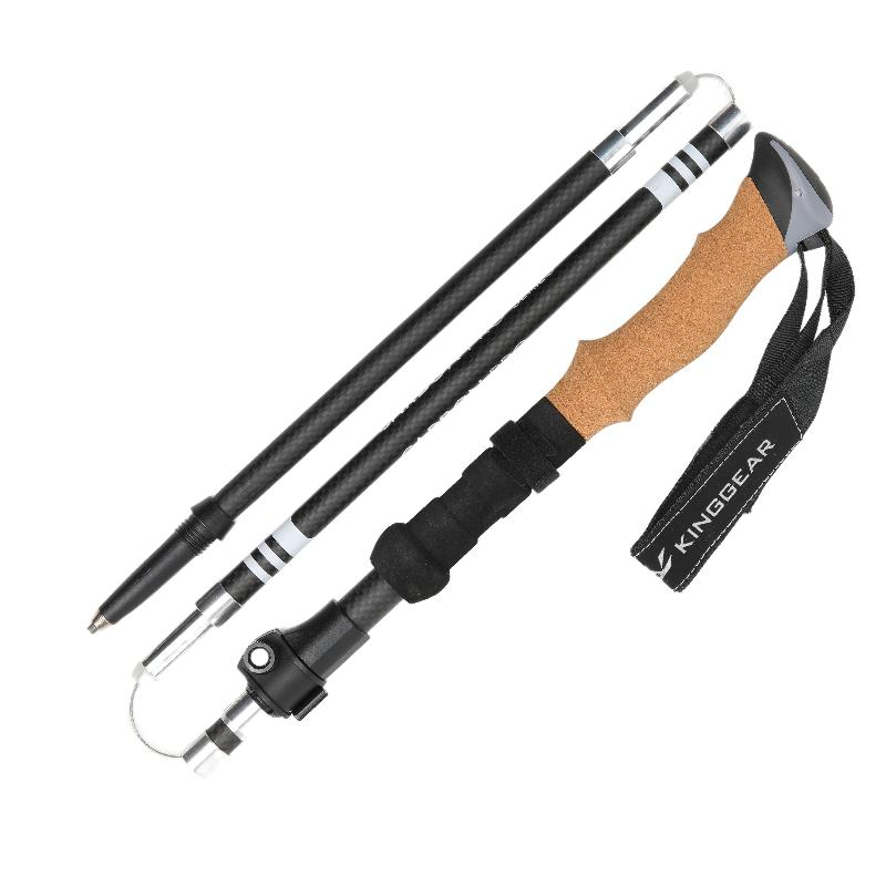 Carbon Fiber Folding Nordic Hiking Trekking Pole Ultralight Mountain Telescopic Walking Sticks