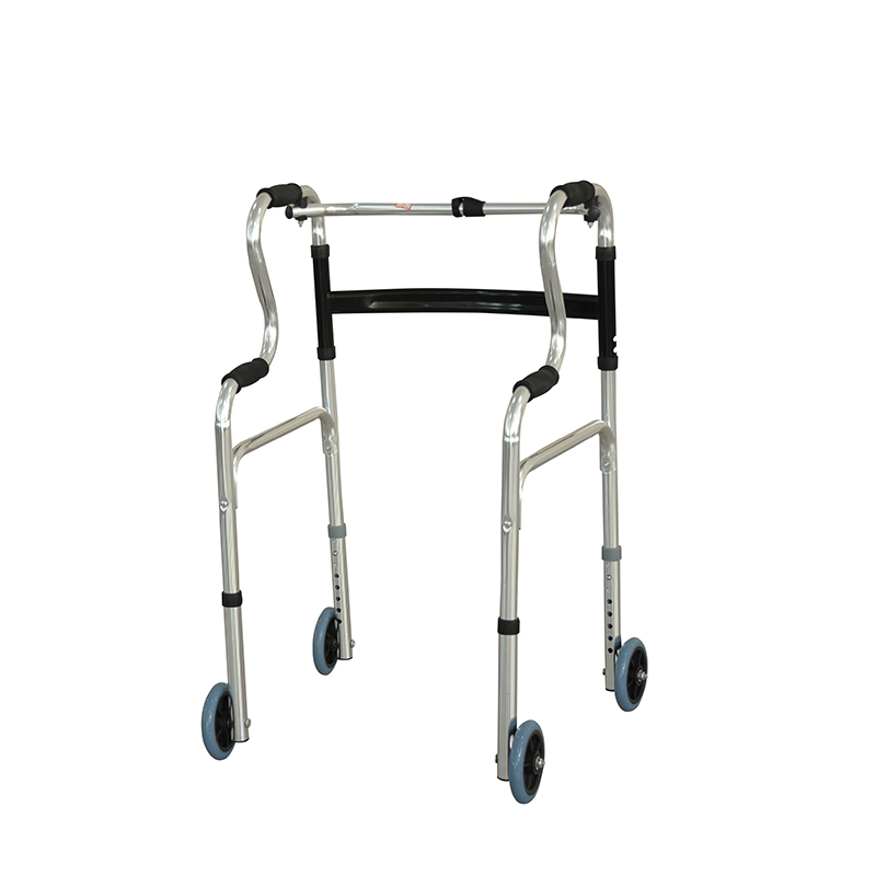 Rollator Walker with Seat &amp; Brakes, Portable Rehabilitation Walking Aid for Home &amp; Hospital