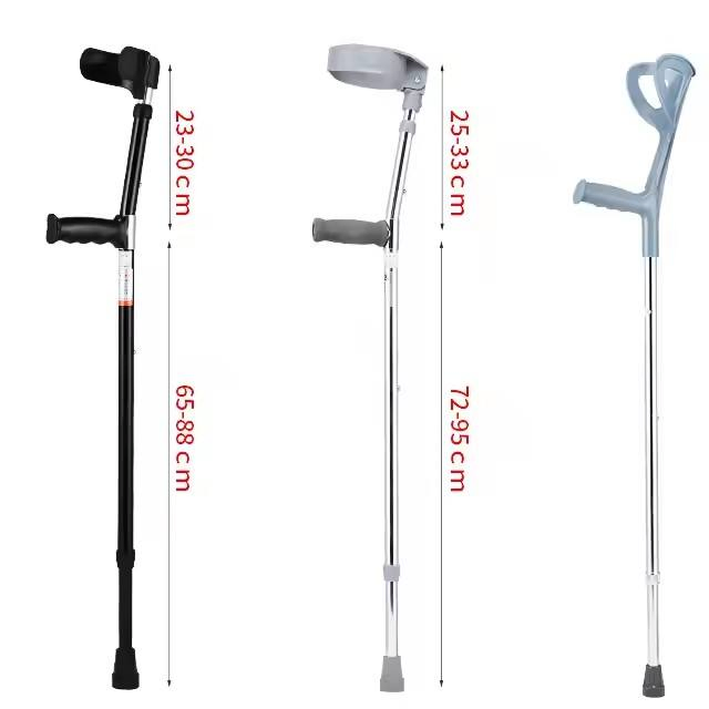 Elbow Crutch for Elderly and Disabled Black Walking Aid Cane Forearm Crutches
