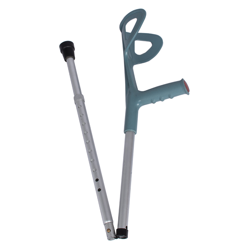 Dl-5071 Medical Forearm Crutches Adults Elderly Aluminum Crutch Grey Blue Adjustable Walking Stick Frame for Men Women Height Adjustment