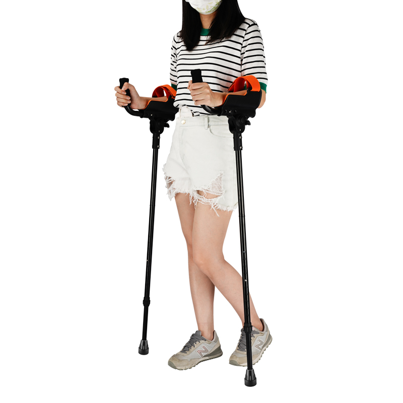 Topmedi Manufacturer Lightweight and Shock-Absorbing Aluminum Ergonomic Elbow Crutch