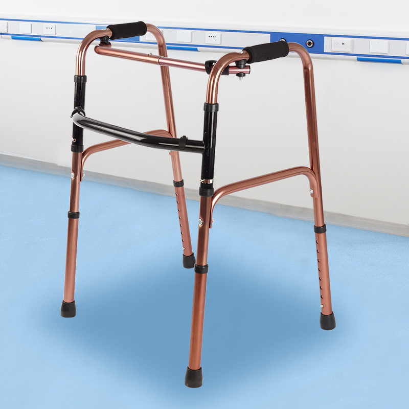 Standard Walker Carrying a Walking Aid